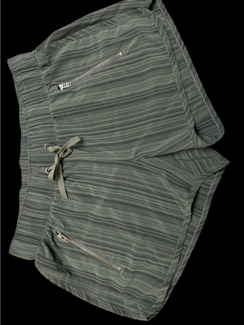 Athleta Olive Striped Sway Short